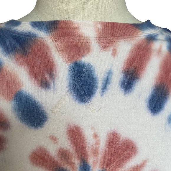 C&C California Tie Dye Faded Red Blue Surf Cali Hippie Crewneck Sweatshirt-S - Picture 2 of 15